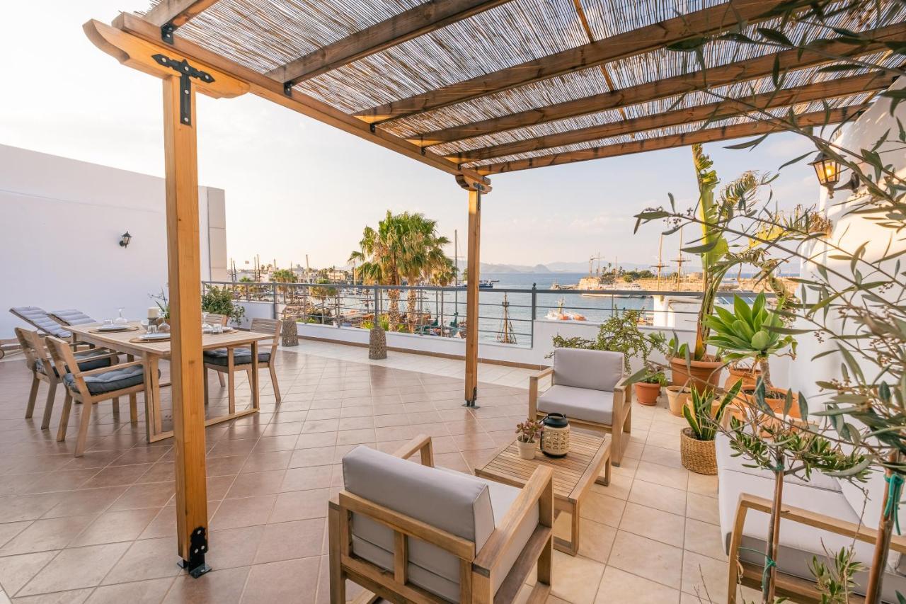 Ferienwohnung Attico Blu - Sea View Penthouse Kos-Stadt Exterior foto