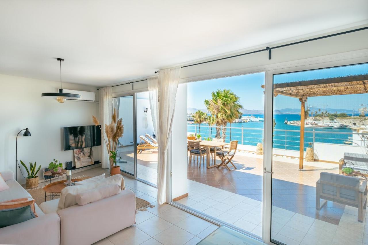 Ferienwohnung Attico Blu - Sea View Penthouse Kos-Stadt Exterior foto